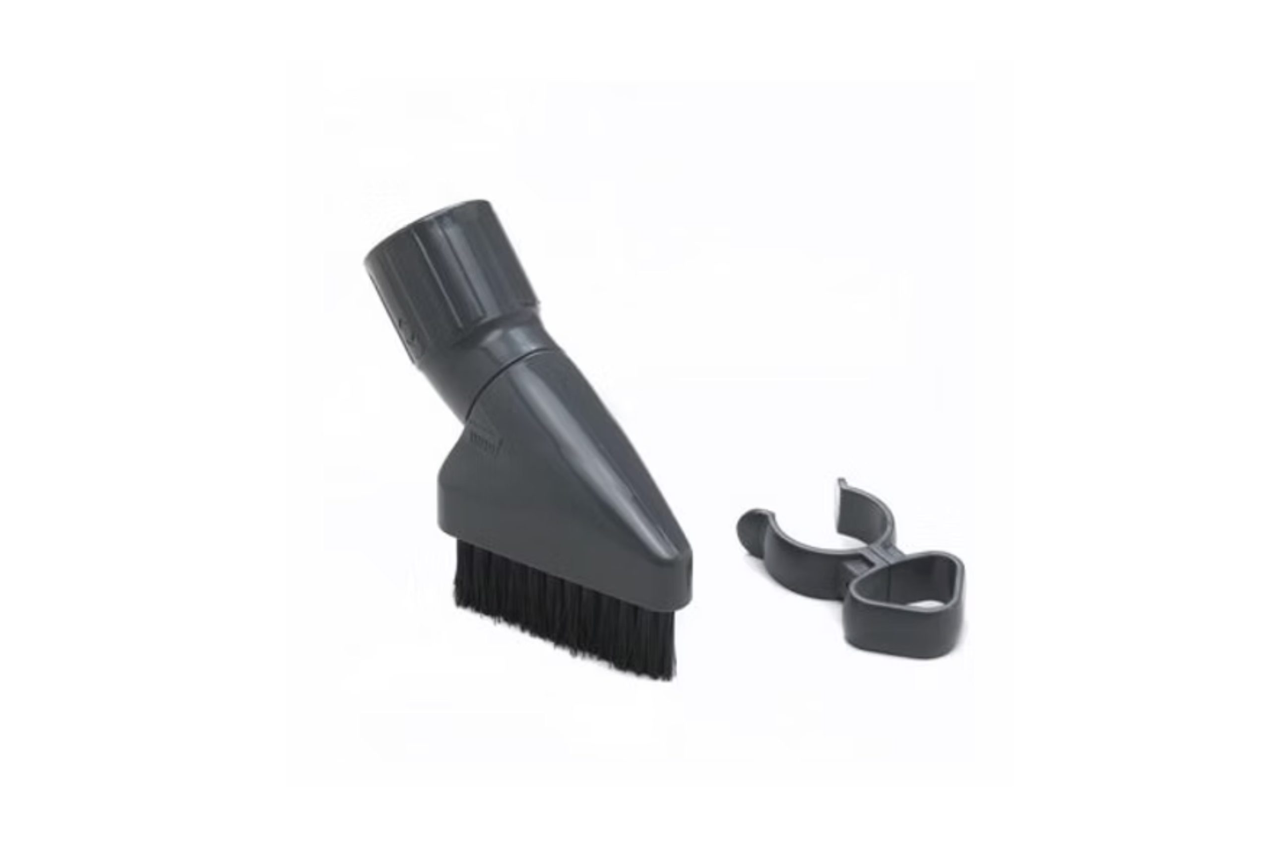 Brush nozzle with clamp